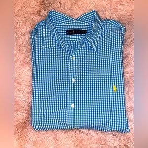 Vintage Polo searsucker button down 2XB